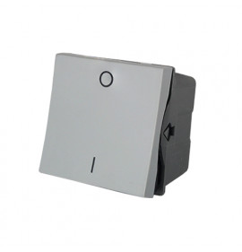 Modulo Interruptor Bipolar Simples Grande - Pial Plus + Cinza